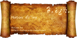 Hatos Éva névjegykártya