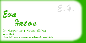 eva hatos business card